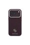 iPhone 18 Pro Case Licensed M-Safeli Classic Text and 4g Logo Pu Leather Saffiano Cover Claret Red - 3