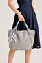 Felt Edge Moon Buckle Scarf Strap Bag - 3