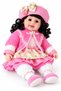 Cute Fashion Doll with Curly Hair & Floral Dress – Bonnet Hat, Soft Jacket, Layered Skirt & Matching Shoes – Available in Pink, Purple & Peach - 6