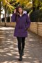 Purple Girls' Plush Fur Inside, Tassel Detailed, Removable Hooded, Long Cut Coat 24871 - 2