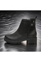 Kemal Aygün-Venüs Women's Genuine Leather Zippered Thick Sole Boots