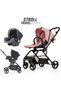 STROLL-1 Travel System w/Reversible Stroller and Baby Car Seat - Pink - 5