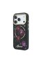 iPhone 18 Pro Compatible Case Licensed M-Safeli Rose Patterned Glittery Text Logo Cover Black - 2