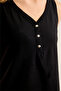 Snap-Fasten V-Neck Tank Top - 4