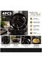 10 Inch Deep Plate Set of 4, Black Stone Gold Marble Design Dinner Plates, 25 cm Large Soup Pasta Curry Serving Plates for Home Kitchen Dining,BB1764 - 2