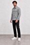 Men's Light Gray Long Sleeve Regular Fit Double Pocket Shirt - 3