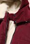 Burgundy Girl's Inflatable Coat with Drawstring Waist, Plush Fur Inside, and Removable Hood 24893 - 7