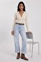Ribbed Knitwear Blouse Ecru - 3