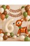 Party 6 Years Old Deer Themed Birthday Balloon Set 1-9 Years Old |   Foil Balloon Numbers |   Happy Birthday Banner |   Woodland Party Decoration