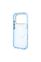 iPhone 18 Pro Max Compatible Case Licensed M-Safeli Rose Patterned Glittery Text Logo Cover Light Blue - 7
