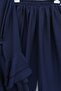 Jacquard Volan Sleeve Top and Pants Set - Navy Blue - 2