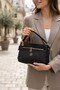 Black Daily Women's Bag with Hand and Shoulder Straps and 3 Compartments - 4