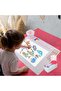 Silicone Painting Mat with Foldable Cup & Paintbrushes, Non-Stick Silicone Artist Craft Mat with Cleaning Cup for Painting (Pink) - 6