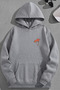 Unisex 3 Thread Cotton Gray Latropical Loose Fit Sweatshirt Hoodie - 2