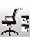 Office Chair Breathable Mesh Computer Chair with Lumbar Support & Plastic Base | 360° Swivel Rolling with Wheels | Height Adjustable Desk Chair with Armrests | Task Chair for Home Office & Study - 7