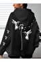 Unisex Sleeve Printed Hooded Kangaroo Pocket Comfortable Fit Regular Cut Sweatshirt
