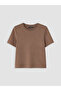 Lcw Vision Brown 100% Cotton Women's T-Shirt - 5