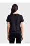 Vizyon New Season Black Printed Soft Touch Women's T-Shirt - 4
