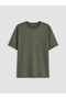 Vizyon New Season Khaki Plus Size Crew Neck Women's T-Shirt