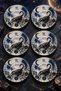 Set of 6 Glass Tea Plates – Scorpio Sign and Mysterious Night Theme – 6 Tea Plates