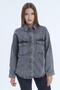 Women's Double Pocket Snap Closure Oversize Denim Shirt - 5