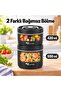 2-Layer Fan 304 Stainless Steel Food Thermos 420+550 ml with Thermal Insulation Bag Black - 5
