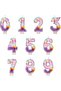 Glitter Number 2 Birthday Candle with Rainbow & Flower – Pink Purple Sparkle Cake Topper - 5