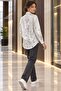 Women's 100% Cotton Poplin Fabric Foil Printed Shirt Stylish Patterned Long Sleeve Classic Blouse 3 Color Options - 8