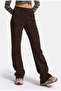 Women's Bitter Brown W6-81 Flare Fit Slim Ribbed Flexible Velvet Fabric Trousers