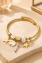Stainless Steel Charm Bracelet with Lucky Elephant and Star Motifs - Twisted Model Women's Jewelry
