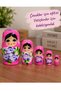 Wooden Matryoshka Doll Set of 5 – Nesting Russian Dolls Hand Painted Decorative Toy Gift - 6
