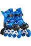 Blue Rollerblades Boys Teens Skating Shoes With Rainbow LED Wheels Inline Skates with Size Adjustable Wings For Boys - 4