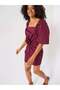 Rochie mini, bordo - L - 6
