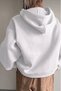 Women's White Hooded Sweat - 2