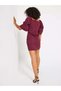 Rochie mini, bordo - L - 2