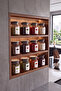 Set of 12 600 ml Labeled Glass Spice Jars |   Vacuum Spice Storage Set with Metal Lid |   Kitchen Organizer