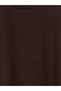 Vizyon New Season Brown Plus Size Crew Neck Women's T-Shirt - 2