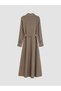 Özmarka New Season Green Plaid Shirt Dress with Belted Waist - 7