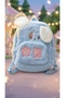 Tiny Paws Plush School/Daily Bag with Ears & Transparent Pockets