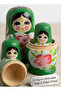 Wooden Matryoshka Doll Set of 5 – Nesting Russian Dolls Hand Painted Decorative Toy Gift - 2