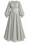 Khaki Belted Long Dress - 2Y7051