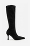 Dorado Black Suede Women's Heeled Boots - 8
