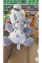 Toy Plush Cute Sleeping Companion Elephant in Gray Dress 25 cm - 2