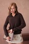 Polo Collar V-Neck Look Long Sleeve Basic Knitwear Sweater Aw26Kz00060 - 2