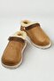 Women's Slippers with Buckle Accessories and Fur Inside - 3