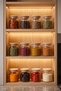 Set of 12 600 ml Glass Spice Jars |   Vacuum Spice Storage Set with Wooden Lid |   Kitchen Organizer - 2