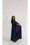 Mwt5202 - Navy Blue Abaya Soft Fabric with Slight Crinkling - 3