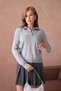 Polo Collar V-Neck Look Long Sleeve Basic Knitwear Sweater Aw26Kz00060 - 3