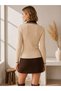 Contrast Polo Collar Buttoned Embossed Patterned Knitwear Sweater Aw26Kz00064 - 3