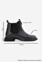 Sidney Navy Blue Leather Genuine Leather Buckle Elastic Women's Boots - 5